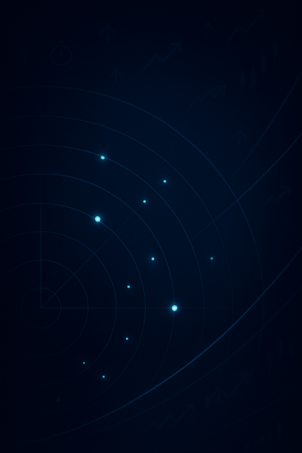 Profiting landing page background with market data visualization
