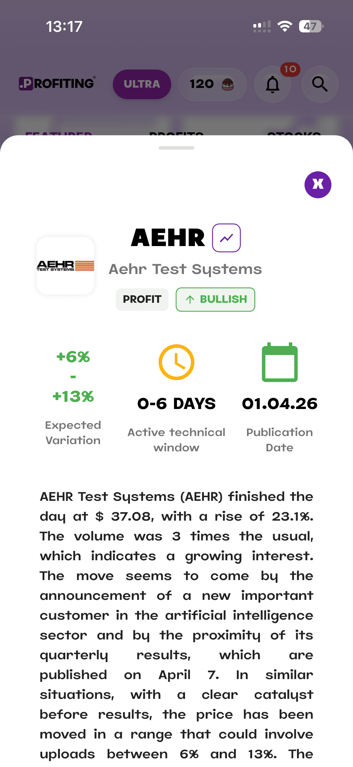 Portfolio tracking dashboard with market alerts and investment insights